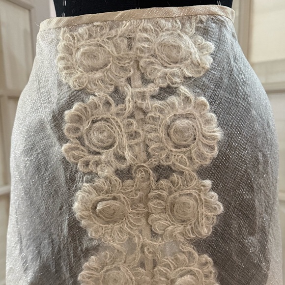 Sheer Midi Skirt with Embroidery - Picture 4 of 6